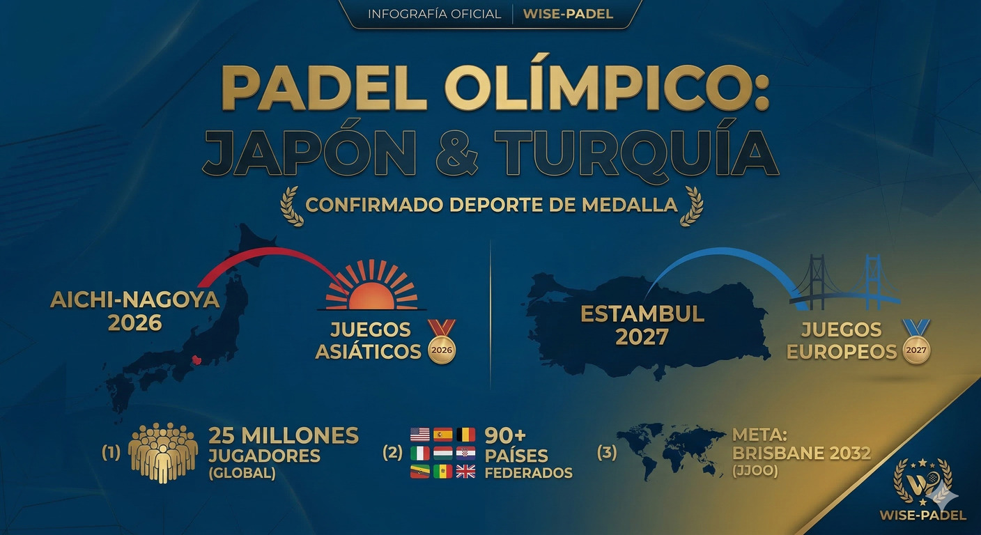El Pádel conquista el Olimpismo: Deporte de medalla en Asia 2026 y Europa 2027
